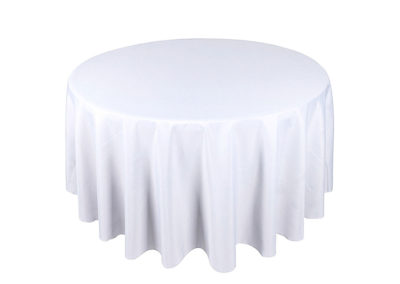 nappe tissus blanche ronde